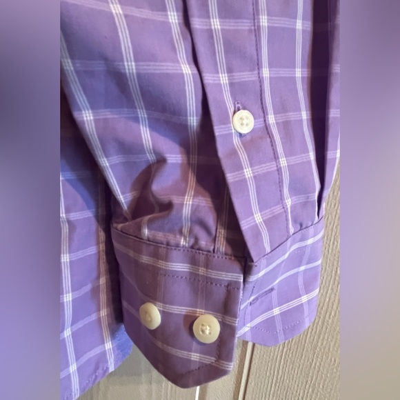 U.S. Polo Assn. Purple Plaid Men's Shirt - Picture 5 of 5